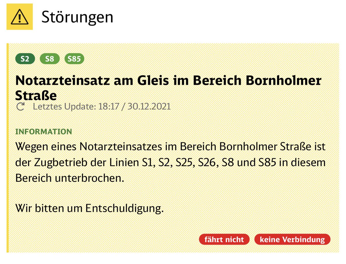 Liebe ⁦<a href="/SBahnBerlin/">S-Bahn Berlin</a>⁩ ist euch bekannt, in welchem Bereich die #S2 nicht fährt?