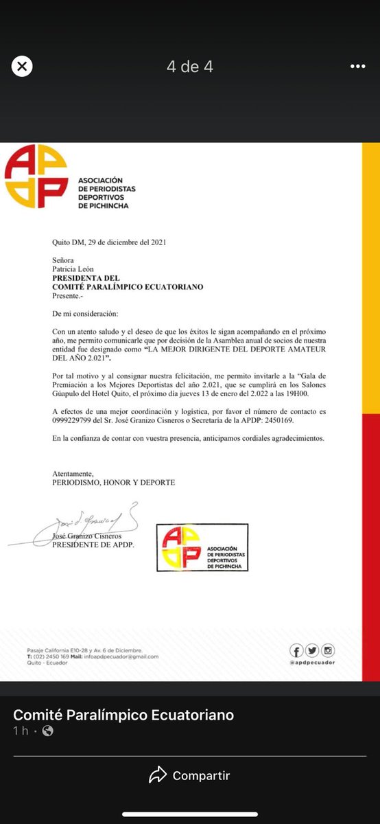 Observatorio del Deporte Ecuador tweet media