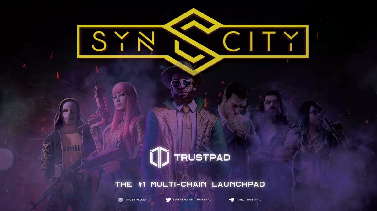 🔥 @SynCityHQ Whitelist Competiton is LIVE ✅ Win a Guaranteed Allocation in #SynCity #IGO on #TrustPad 🎁 🔥 Allocation size: $50 🏆 Winners: 100 👉 Join here: bit.ly/32SZA8Y 📅 Launch date: Jan 7th, 2022 on @TrustPad 🚀 Good luck! 🍀 $SYN #Metaverse #PlayToEarn