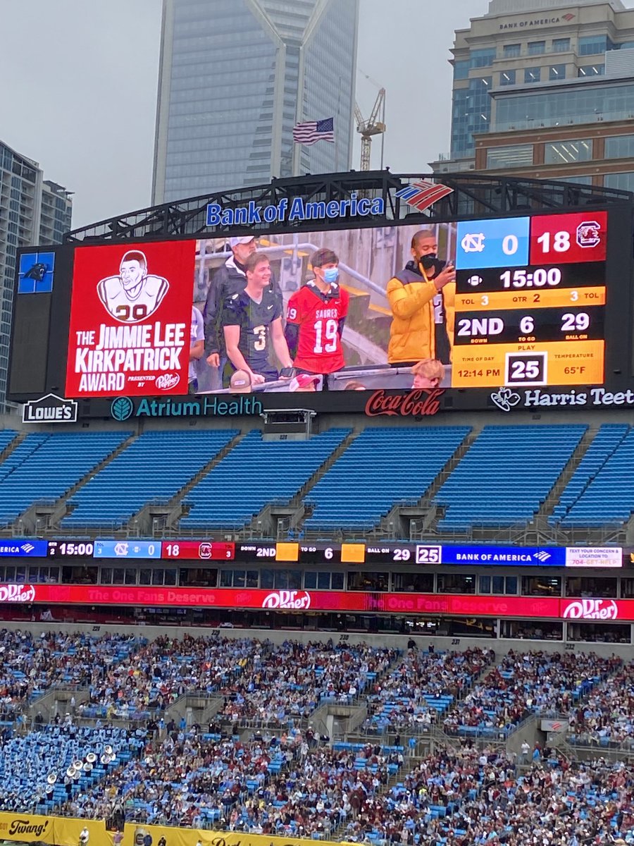 Balas193's tweet photo. Thank you ⁦@CLTSports⁩ for recognizing ⁦@johnbalas23⁩ from ⁦@Prov_Football⁩ as a semifinalist for the Jimmie Lee Kirkpatrick award and for the $500 scholarship. This is cool! https://t.co/T7zkbyxJ43