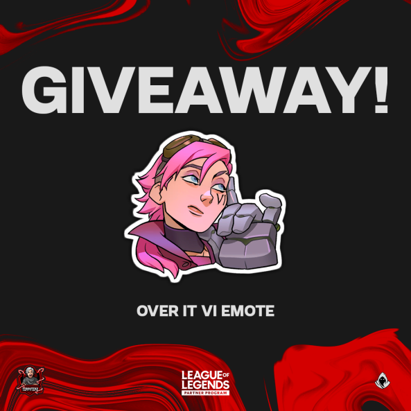 FREE LOR SKIN AND EMOTE GIVEAWAY!!*
This one's for all you gamers trying to step up your skin/emote drip for 2022 😎

I'll be giving away 20 Gilded Ekko Skins &amp; 20 Over It Vi Emotes!! 

Make sure to Follow🏃Like✅and Retweet🔄to enter!

Dming winners tomorrow. GL!
#LeaguePartner