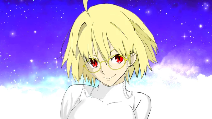 ひさびさのお絵描きが描き納め。手が上手く動かない。やっぱり練習は怠ったらダメね。しかし、まさか自分がメガネ属性にやられるとは⋯ #描き納め #アル美 #もうメガネ好きでいいや 