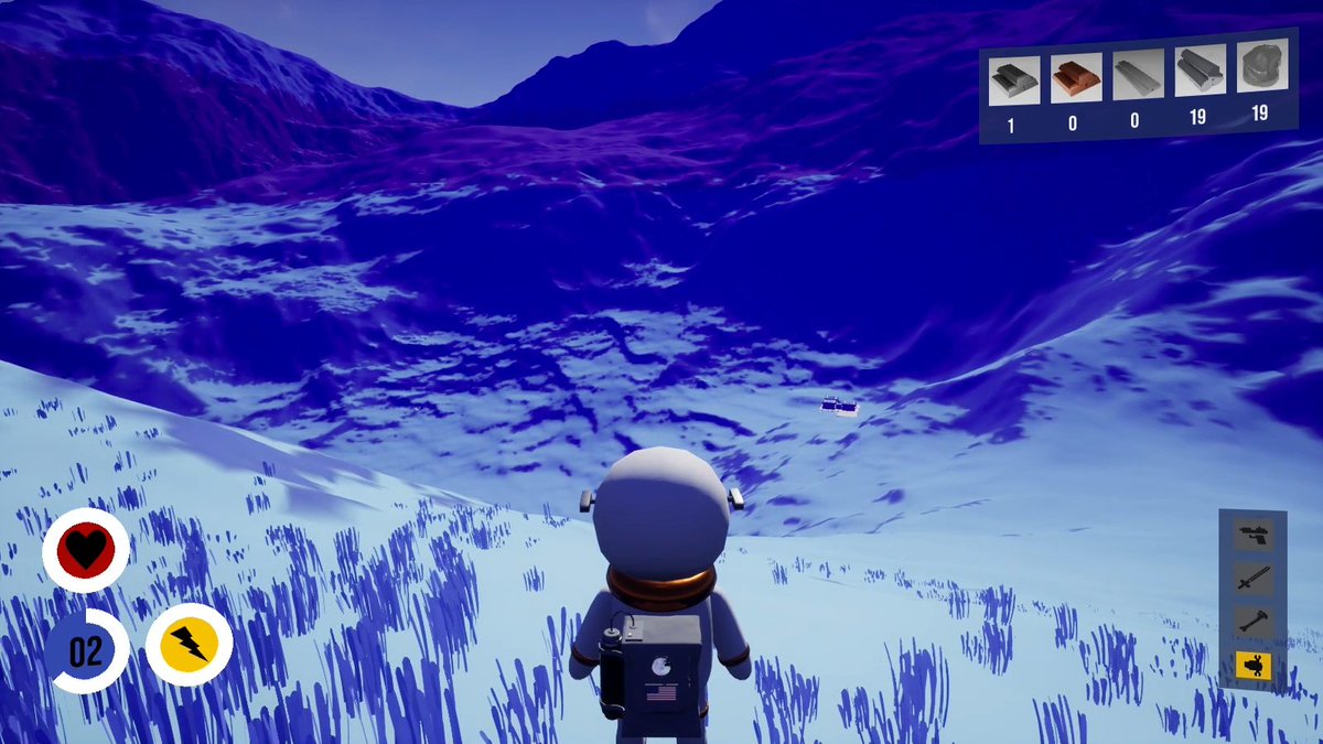 Welcome to Brahe-5. The terrain is blue and purple, the enemies are everywhere, and oxygen is limited. How will you escape the planet? #gamedev #Steam #gaming 
bit.ly/craterbound-di…