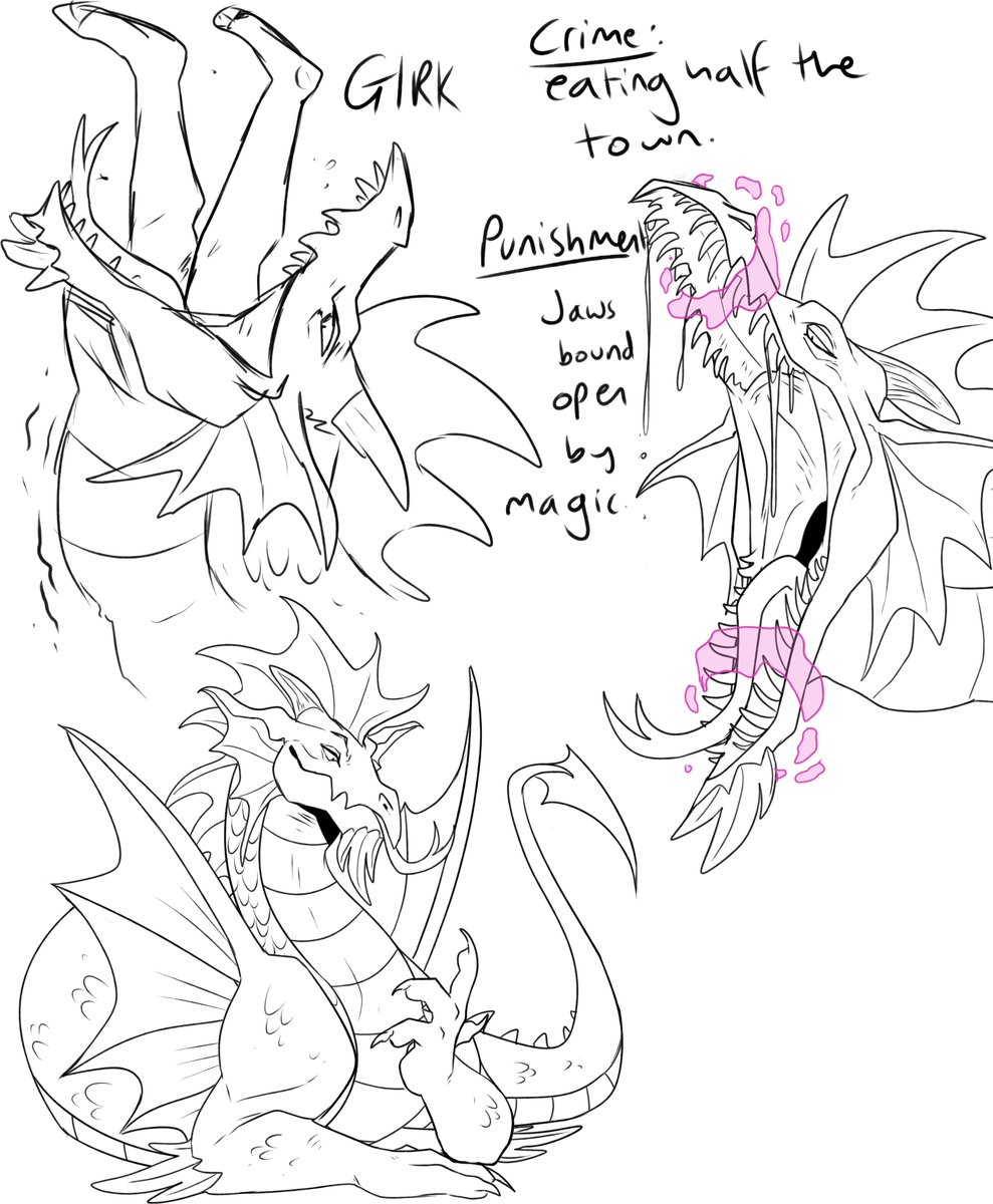 just some doodles of my dragon character, figuring him out a bit 