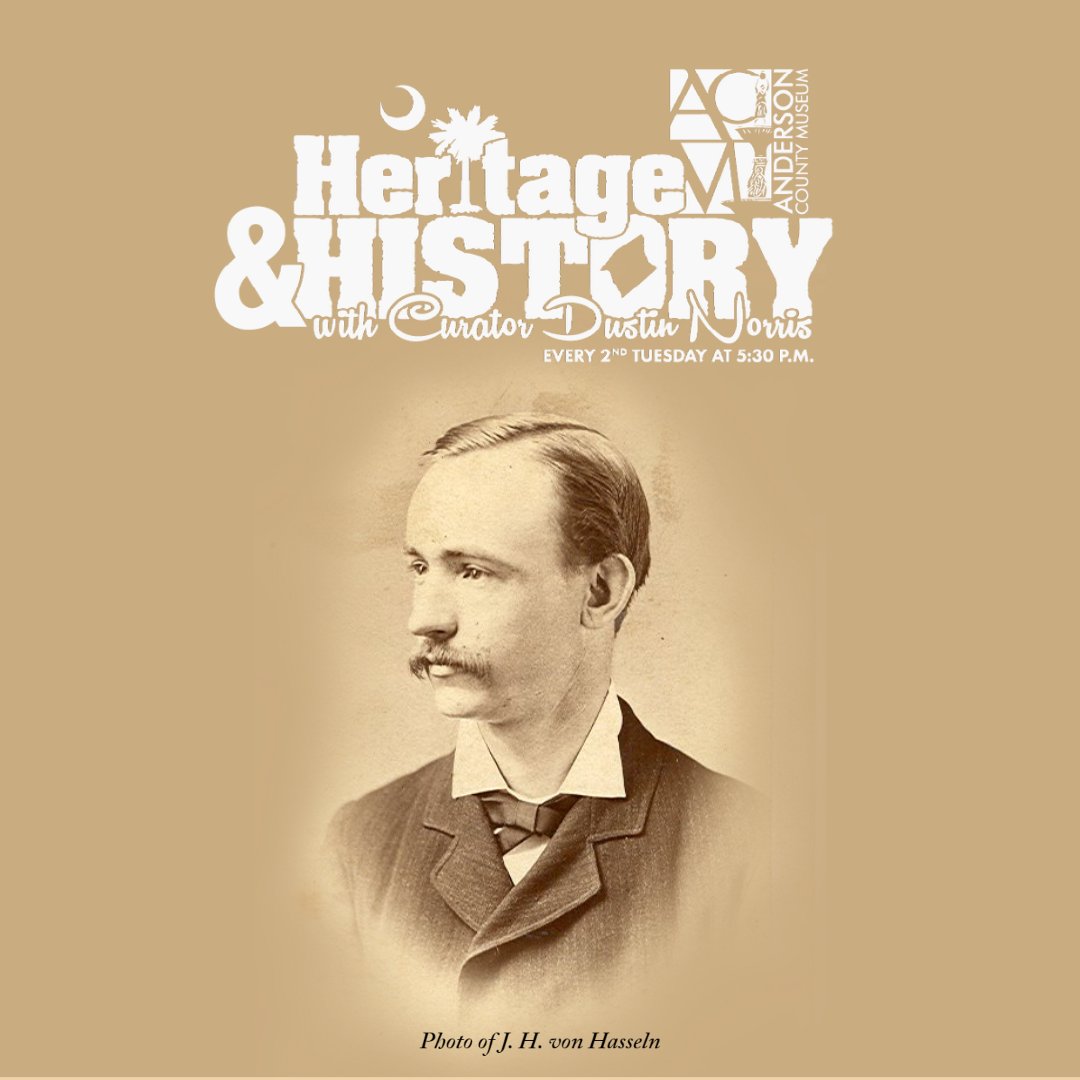 AndCountyMuseum's tweet photo. Join museum Curator Dustin Norris on January 11, 2022 for the first Heritage and History program of the year!

Check out our event calendar for more information about this program and many more at the Anderson County Museum!

#plugintoanderson #andersonsc #andersonhistory https://t.co/o5NYPorfwL
