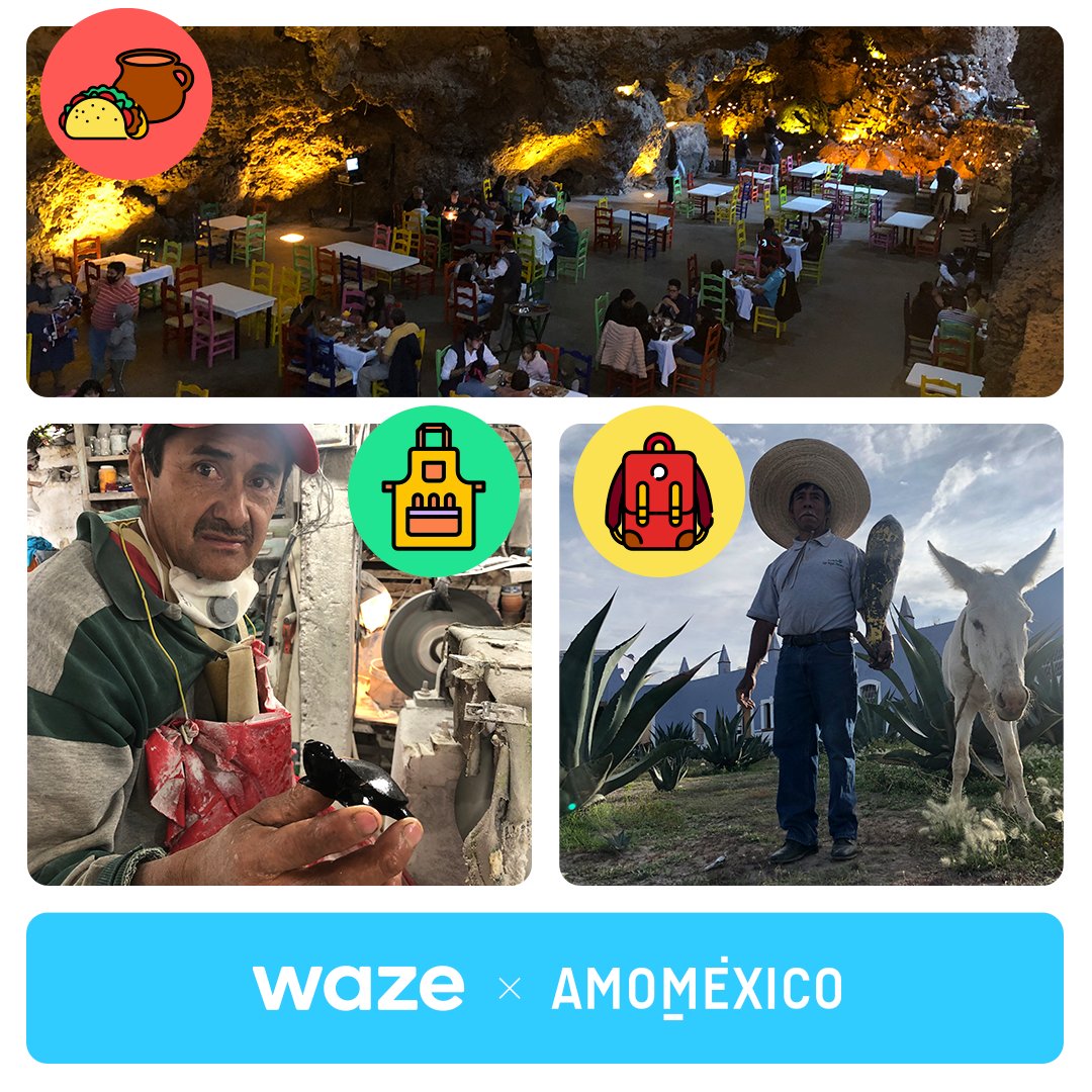 Al visitar Teotihuacán, lo podrás recorrer desde las alturas, desayunar en La Gruta, uno de los restaurantes más emblemáticos de América Latina, conocer las haciendas pulqueras y el taller de tallado y pulido de obsidiana. #EsFácilEsWaze