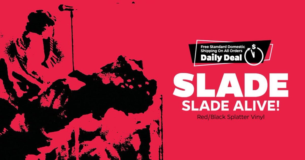 GogoSlade's tweet photo. The vinyl reissue is pressed on red and black splatter vinyl and will be released on 22 January 2022 - #SladeAlive #NoddyHolder #Slade https://t.co/kyLdgdFhuv