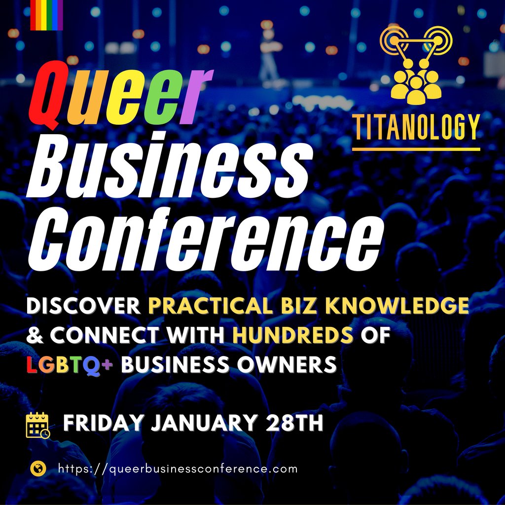 StefaanVreese's tweet photo. Great minds think alike! Awesome to have the support of @pridejoyfoundation for our new @queerbusinessconference!
Oh and don't forget, it's the last few days to get your early bird tickets!
#businessconference #queerowned #nonprofit #pride #titanology #titanify https://t.co/pqtEF6BtHr