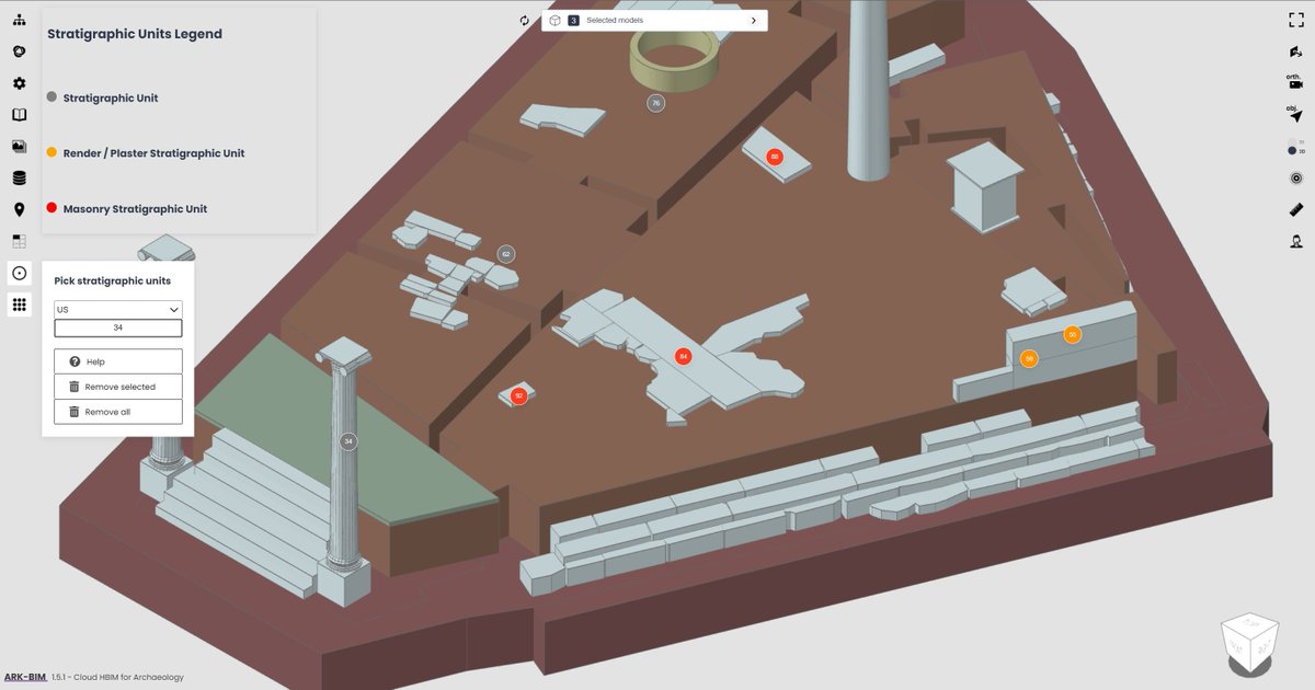 xeokit's tweet photo. #xeokit in the wild, powering the graphics in ARK-BIM, an open source cloud-HBIM platform for archaeology: https://t.co/QIL35wTxv5
#BIM #HBIM #WebGL #Archaeology #OpenSourceBIM https://t.co/GcUPnaXA4z