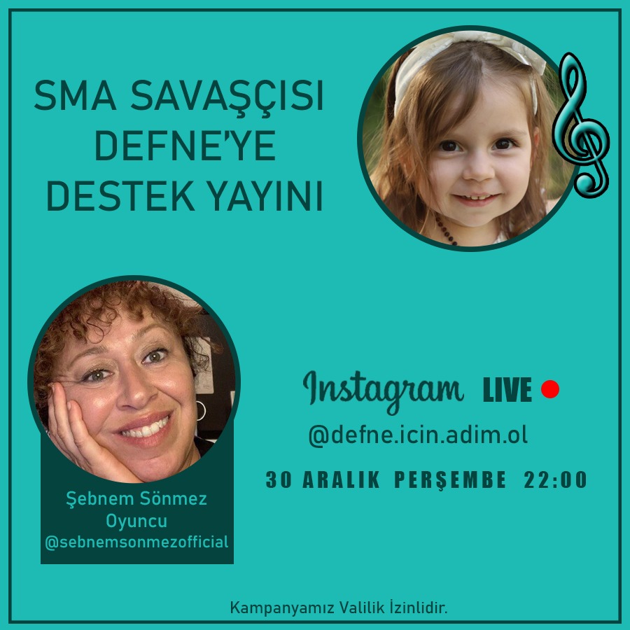 defnekazandi's tweet photo. Sevgili Şebnem Sönmez bu akşam olan canlı yayınımıza Defne'nin şarkılarına nota olmaya geliyor. 22:00daki yayınımıza tüm gönüllülerimizi bekliyoruz. Sen de Defne için adım olur musun?
.
DEFNE yaz 3314'e gönder. 20 TL yardımda bulun 🎉 https://t.co/ItVVCe1yDR