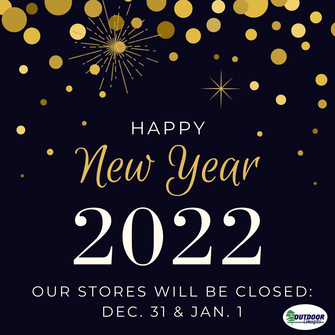 OCIbluffton's tweet photo. 🎉 What is one thing you are looking forward to in 2022? 

Happy New Year from Outdoor Concepts! https://t.co/ZJoTHbuzcv