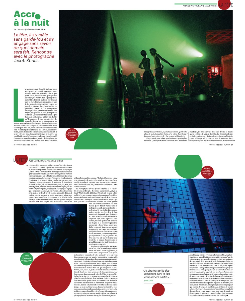 Très beau texte de Laurent Rigoulet  suite à notre entretien de la mi-décembre.  4 pages dans le double numéro de <a href="/Telerama/">Télérama</a>  spécial fête.