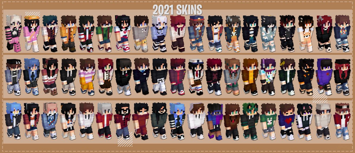 AnaDibuja's tweet image. 🥳Todas las skins de este año 2021🥳
Me gustaría saber cuál es la que más os gusta 🥺💬
1 - Mejores skins (favoritas)
2- Decentes
3 - No me convencieron

➡️Aquí con buena calidad: behance.net/ana_h

#minecraft #mcyt #pixelart #minecraftskin #minecraftskins #commission