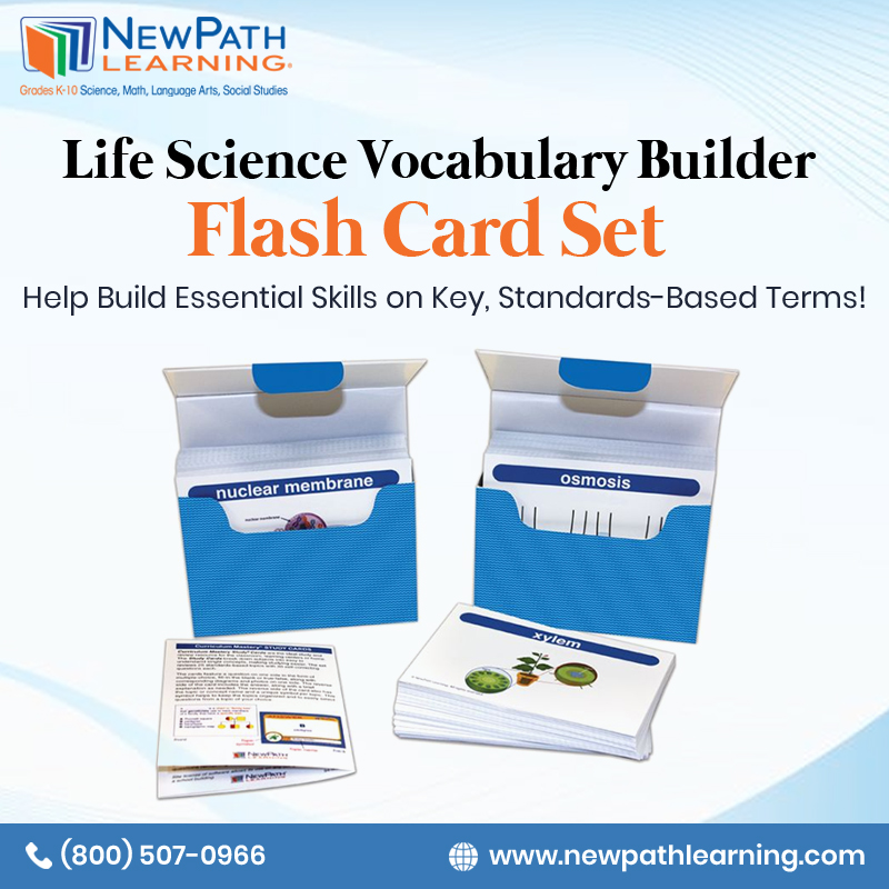 NewPathLearning's tweet image. NewPath Learning’s Life Science Vocabulary Builder flashcard sets can be used to conduct a variety of engaging activities and games which foster a lasting understanding of key concepts. Visit: newpathlearning.com/store/by-produ…
#NewPathLearning #FlashCards #VocabularyFlashCards #StudyCards