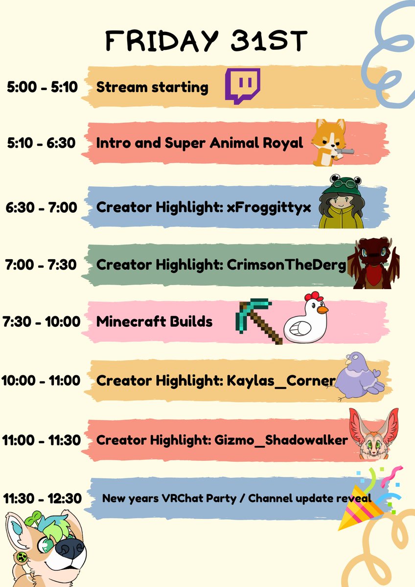 Melloniac's tweet photo. 24HR NEW YEARS MARATHON SCHEDULE!!!
Final stream of 2021 and my 30th birthday!
Go check out some of these amazing guests!
set your clocks and tune in to your favorite event and i look forward to seeing you all!
Times are PST
https://t.co/ccfPSxxKFT https://t.co/mTgxRtqzJk