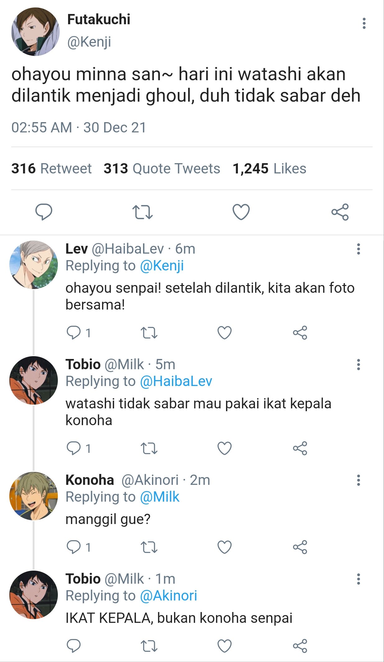 Tara | kinda ia on Twitter: "#Haikyuu au ~Wibu VS Kpopers Apa jadinya
