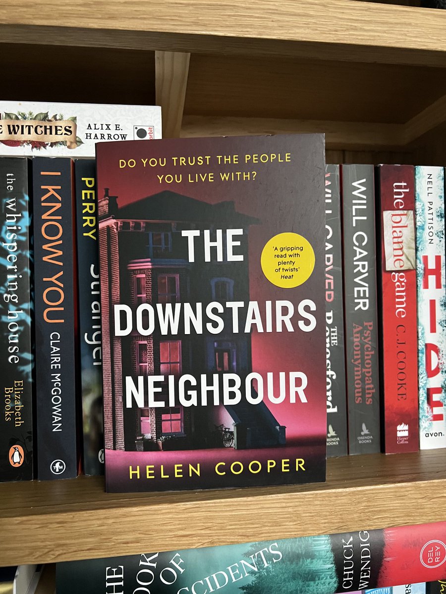 Todays book purchase. I’ve been wanting to read it for ages, I’ve heard so many good things about it. #TheDownstairsNeighbour ⁦⁦@HelenCooper85⁩ 📚😊