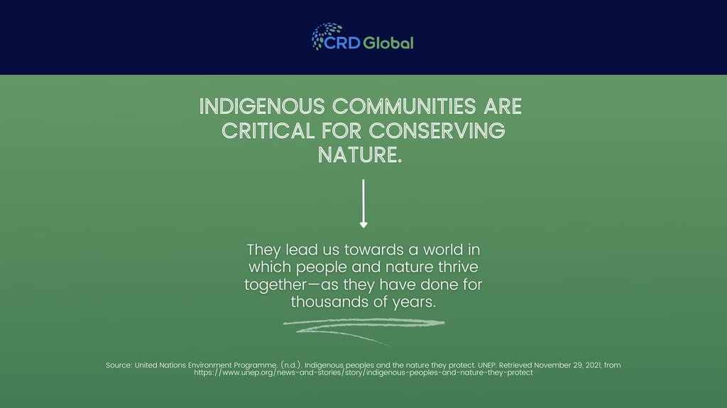 CRDglobal's tweet photo. Indigenous communities make up 37% of the world's remaining natural land. The benefits of conservation, including biodiversity protection, are due to these communities.  communities. 

Make the switch to sustainable investing today with https://t.co/7H4XFjBSGi

#fintech #esg #sdg https://t.co/bHl1zLiGg3