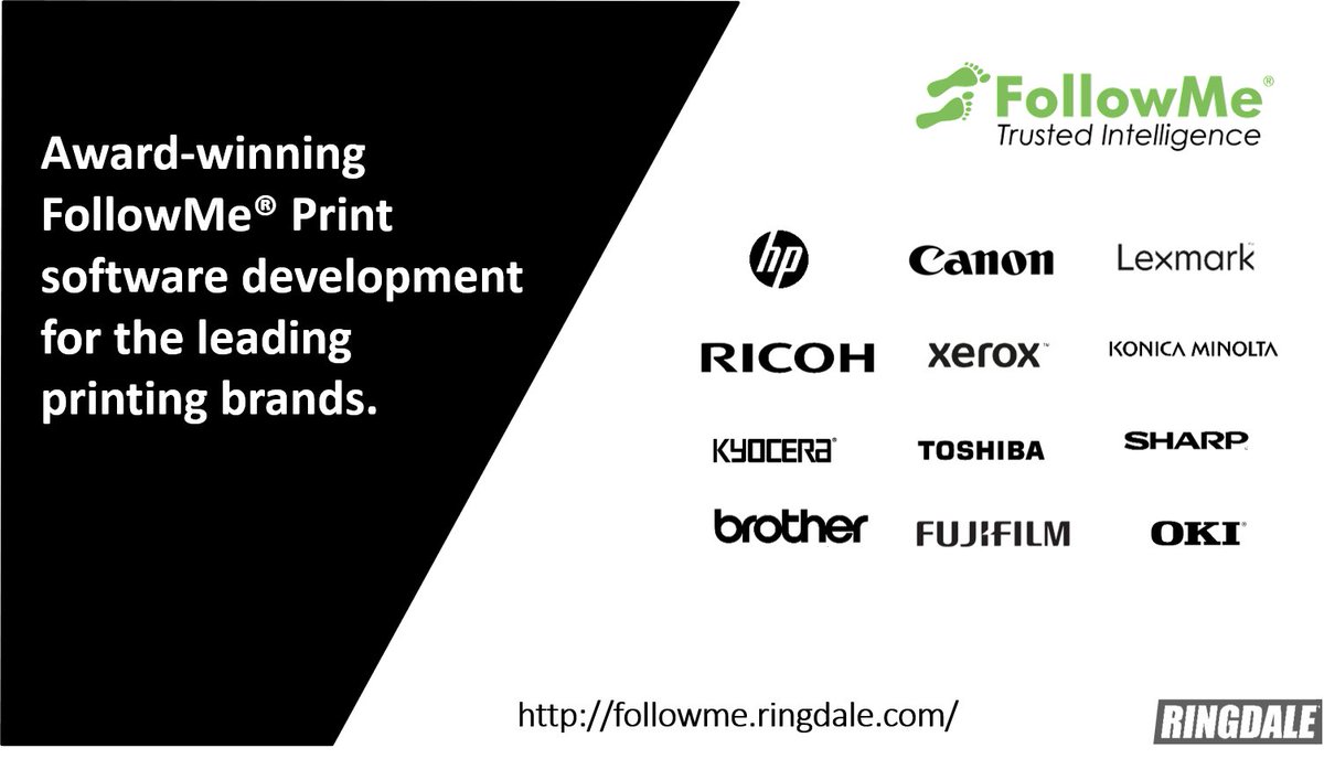 MrEricCrump's tweet photo. Is my printer or copier supported? #RINGDALE partners can help with the 2022 award-winning #FollowMePrint solution. Talk to a FollowMe Print Expert - https://t.co/8YJmUtc21K
#printmanagement #secureprint #newnormal https://t.co/CWky8wAvSt