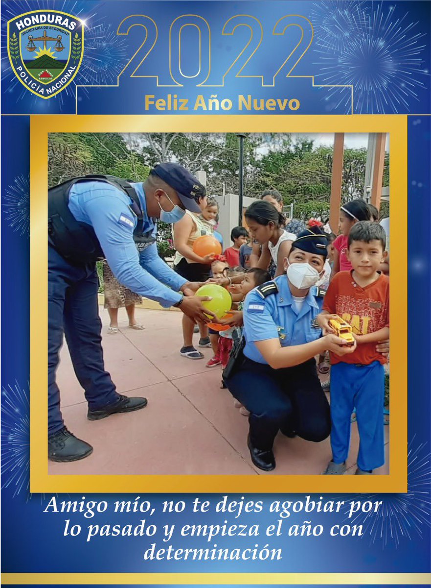 Amigo mío, no te dejes agobiar por lo pasado y empieza el año con determinación #NavidadPolicial 👮🏻‍♂️ 🎄 💙