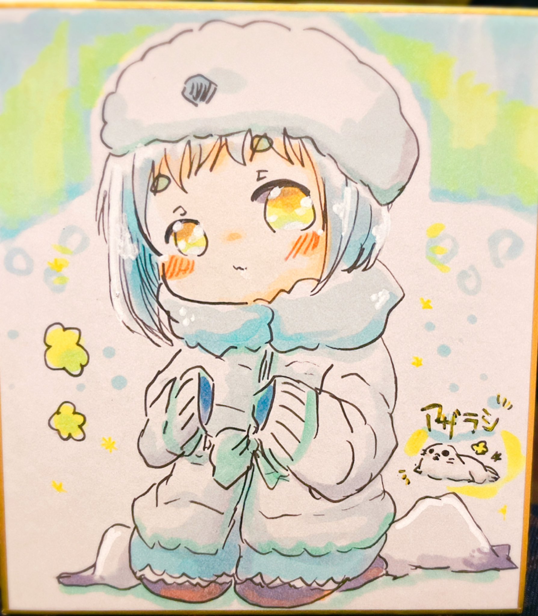 激安スーパーの“売上対決” 擬人化 2 アナログイラスト 手描き イラスト