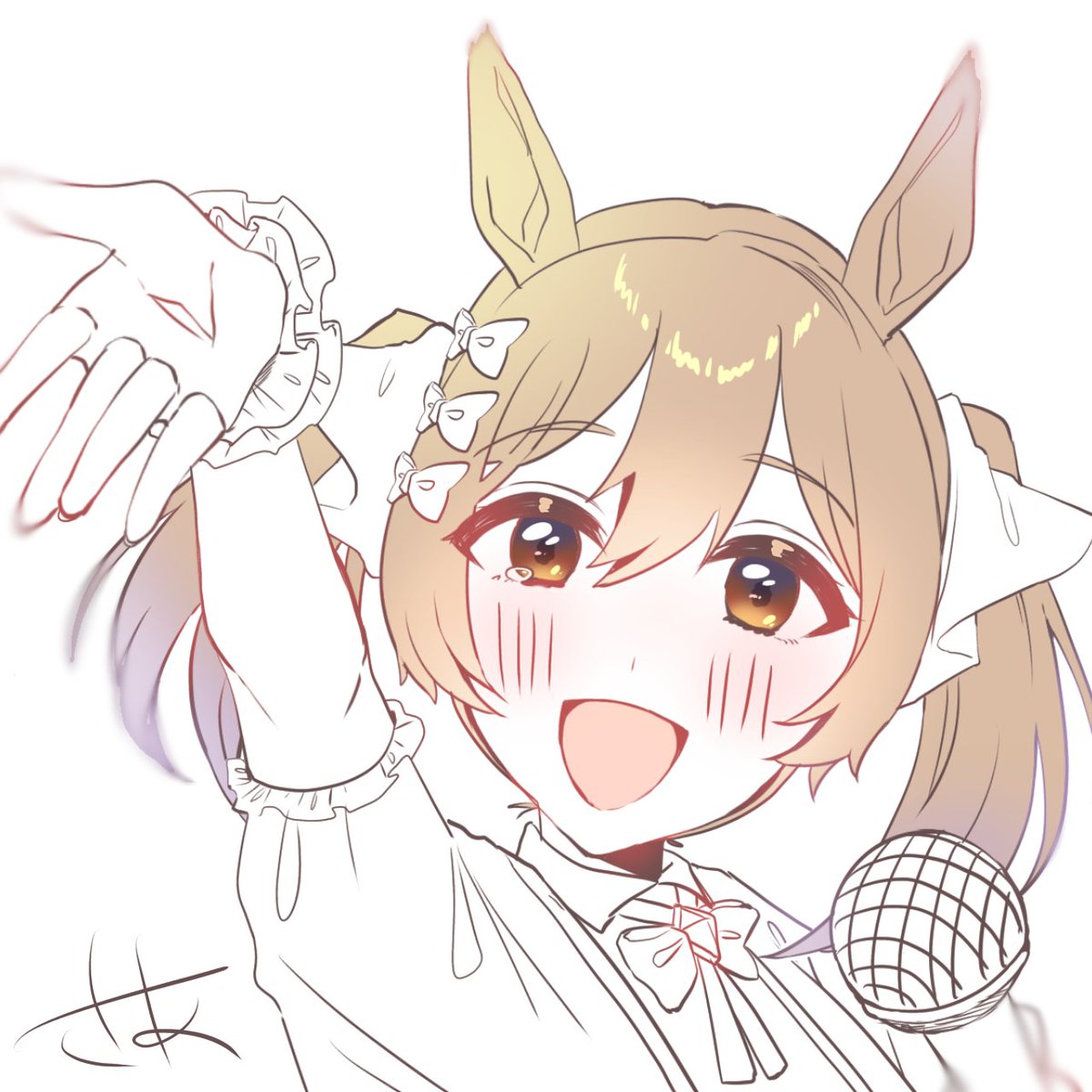 4枚目 ファル子 ずっと描きたかったの 顔とか手とけ 佐藤飴子 有償依頼受付中 のイラスト