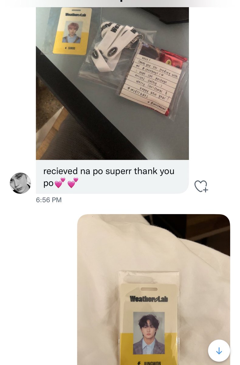 misadacart's tweet photo. thank you sm for trading with me @seonbuys 🤍 and thank you also @junjaycart for the smooth and fast transaction! :>  

#msdtrades https://t.co/t08Ng3uXTX