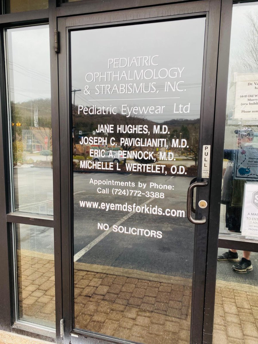 MrSign_PGH's tweet image. Door lettering for Pediatric Eyewear.

#DoorLettering #WindowLettering #WindowGraphics #MrSign #Pittsburghhttps://mrsignpittsburgh.com/products.cfm?signtypeProd=ST19&amp;amp;pgtype=Window%20Lettering%2FGraphics