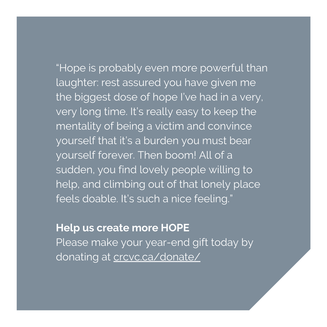 CRCVC's tweet photo. Every donation to #CRCVC changes lives.
Help us create more #HOPE – Please make your year-end gift today at https://t.co/ZpxWWZKpSy https://t.co/YnotJDtUax