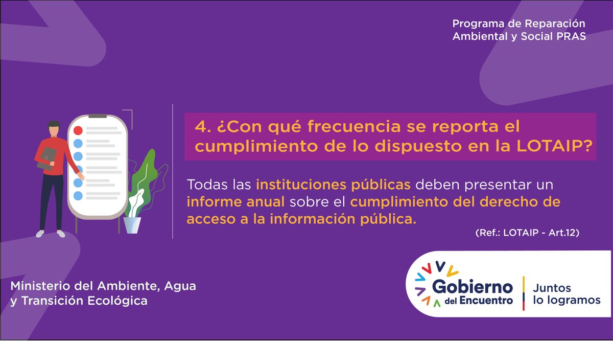 GESPAF_Ecuador's tweet photo. #SomosPRAS Promovemos la divulgación de los aspectos más importantes de la LOTIP para motivar la participación ciudadana y el ejercicio de acceso a la información pública. Revisa nuestras publicaciones e infórmate a través de nuestros canales oficiales. 🤓👇 https://t.co/08zDav7WBZ