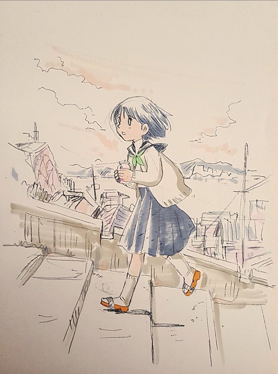 皆さん、ばあちゃん娘にコメントありがとうございます。
僕は元々、洗練された都会の子より
こんな風に田舎の子描くほうが落ち着く。
これは瀬戸内の小さな島で育った女の娘。
周りがジイちゃんバアちゃんばかり。
街に憧れない訳ではないが、人口密度が上がるとぶっ倒れる。
そんなイメージ。