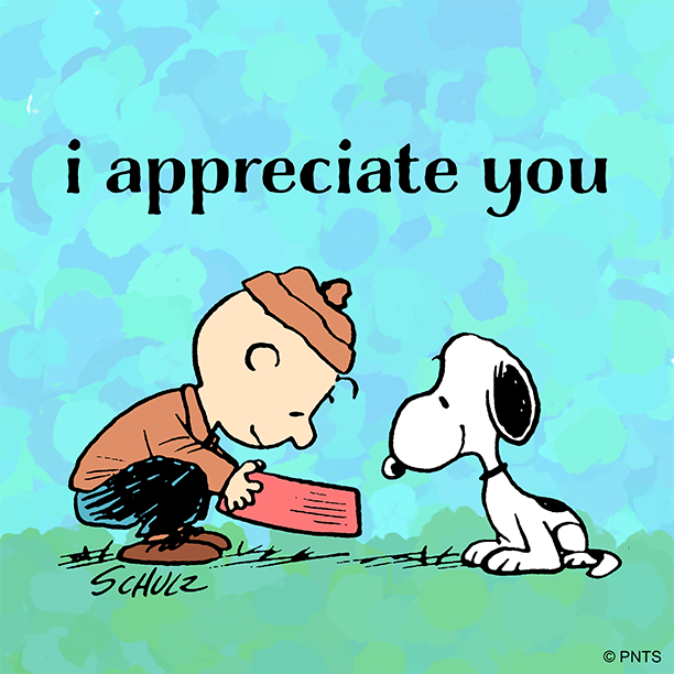 Peanuts I Appreciate All That You Do For Me T Co 2ygg59xivc Twitter
