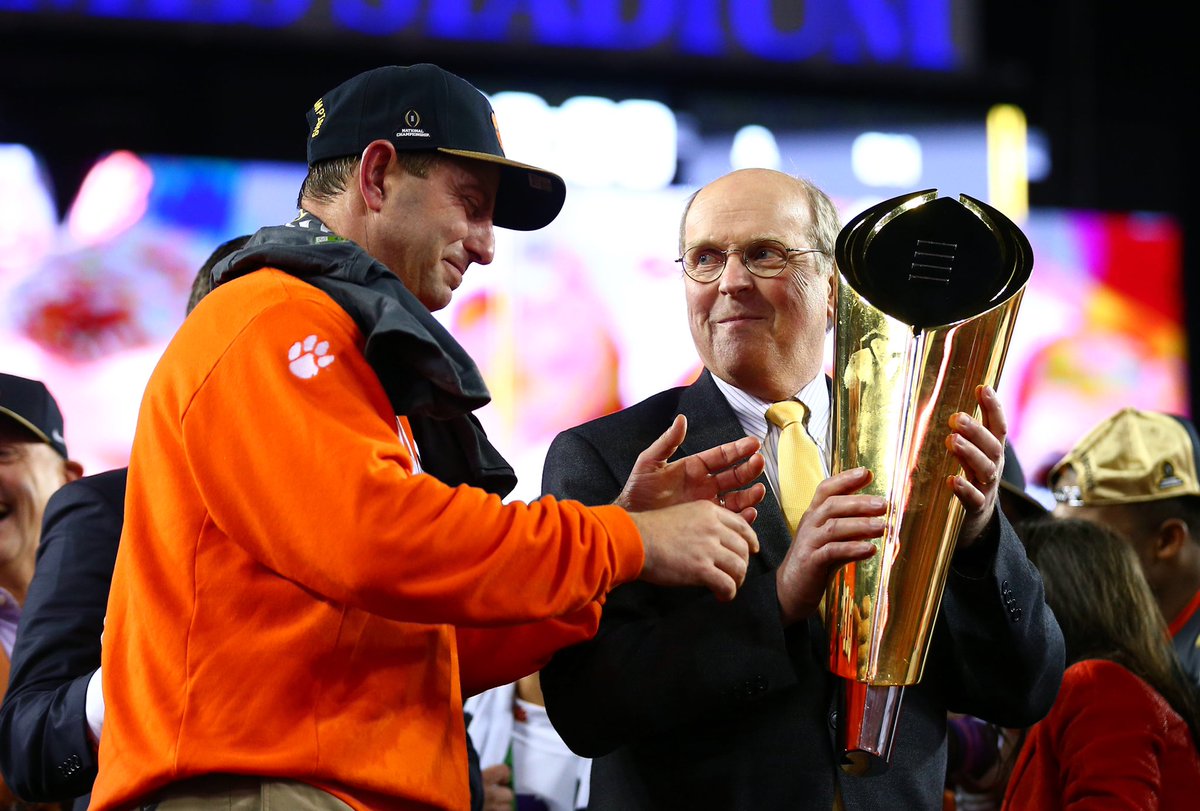 rodger's tweet photo. If you look at pictures of Dabo Swinney after winning the Cheez-It Bowl and pictures of Dabo Swinney after winning the national championship, it’s genuinely tough to tell which made him happier https://t.co/Wir4eEeKCt