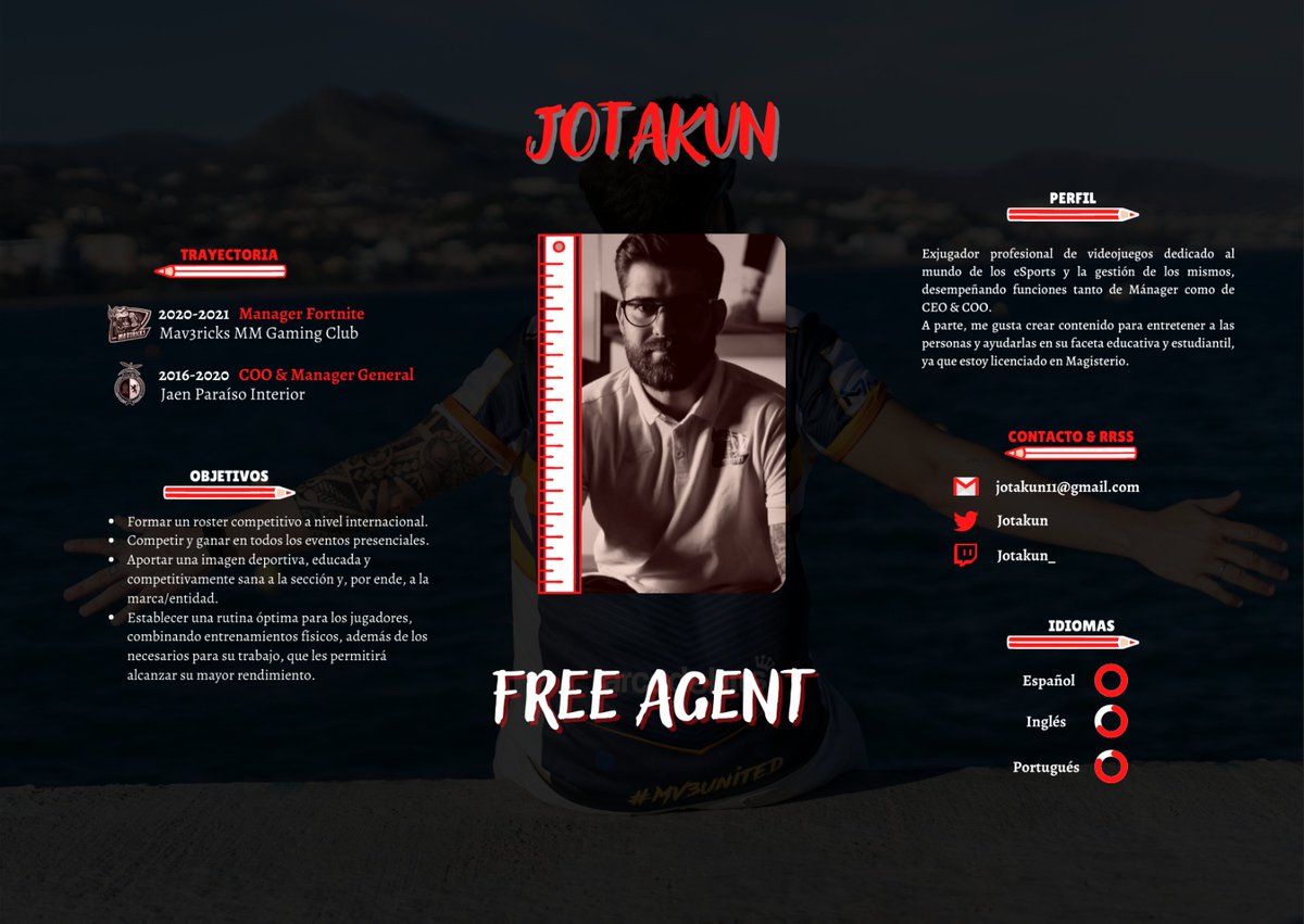 ⚠️FREE AGENT ⚠️

Tras finalizar contrato con @/MV3United , me dispongo a buscar organización a la que representar como Manager de Fortnite.

Contact: jotakun11@gmail.com / MD

Rt's and Vouch are appreciated❤️