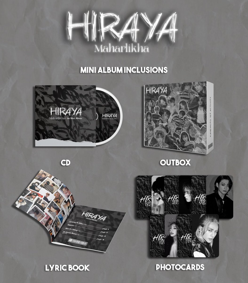 THEKANEMOTO's tweet photo. TEAM 2 - MAHARLIKHA

First Album: HIRAYA

Tracklist: 
💿 Liwanag Sa Dilim
💿 Magasin
💿 Akin Ka Nalang
💿 Christmas Bonus

Album Inclusions:
📀 CD
📀 Outbox
📀 Lyric Book
📀 Photocards https://t.co/rtVGnbxjoP