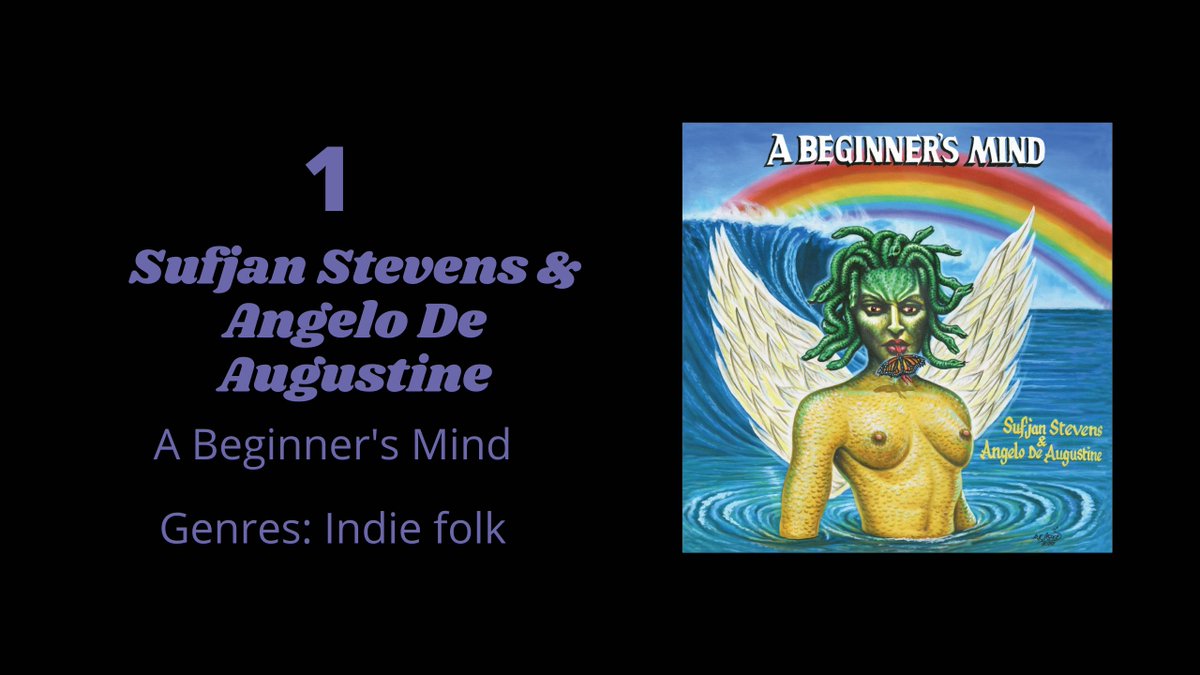 MusicBase_io's tweet photo. The #1 pick has to go to Sufjan Stevens, who released yet another indie folk masterpiece on par with even Carrie &amp; Lowell to me. This album moves me like nothing else this year and the atmospheric nature of this album is absolutely gorgeous. 'Olympus' is my favorite track of 2021 https://t.co/K1FV1NwLui