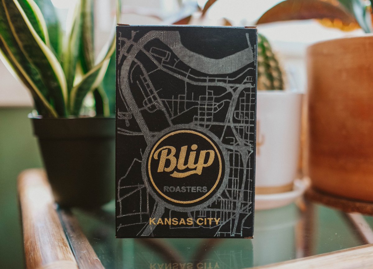 bliproasters's tweet photo. Did you know that we print all of our coffee packaging in-house?
For Dark Roast boxes, we couldn't find a matte black box- we coated the boxes ourselves before finishing with Gold text and Glow in the Dark ink revealing a vintage map of Kansas City.
#kansascity #bliproasters https://t.co/8AW9IpDDMJ