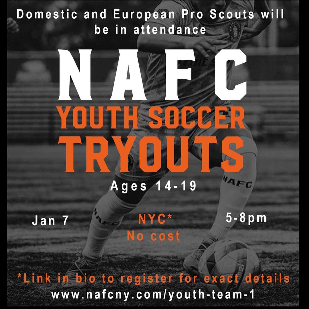 nafcnyc's tweet image. New Amsterdam is starting 2022 with our first youth tryout

👀We know every successful professional club needs a pathway to the pros, so we are looking forward to seeing some future professionals in Jan.

🌎European scouts in attendance 

✍️Register at nafcny.com/youth-team-1?s…