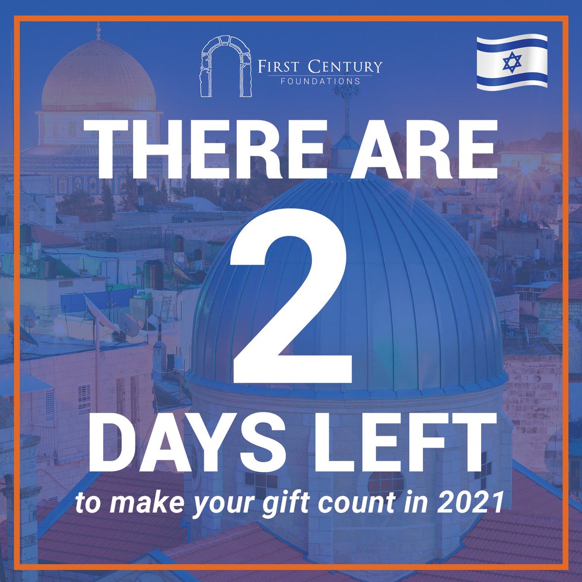 djfuters's tweet photo. Only 2 more days including today to make your gift count In 2021 https://t.co/nEls2iIB5f   #blessisrael🇮🇱 https://t.co/ctlQtbx1ha