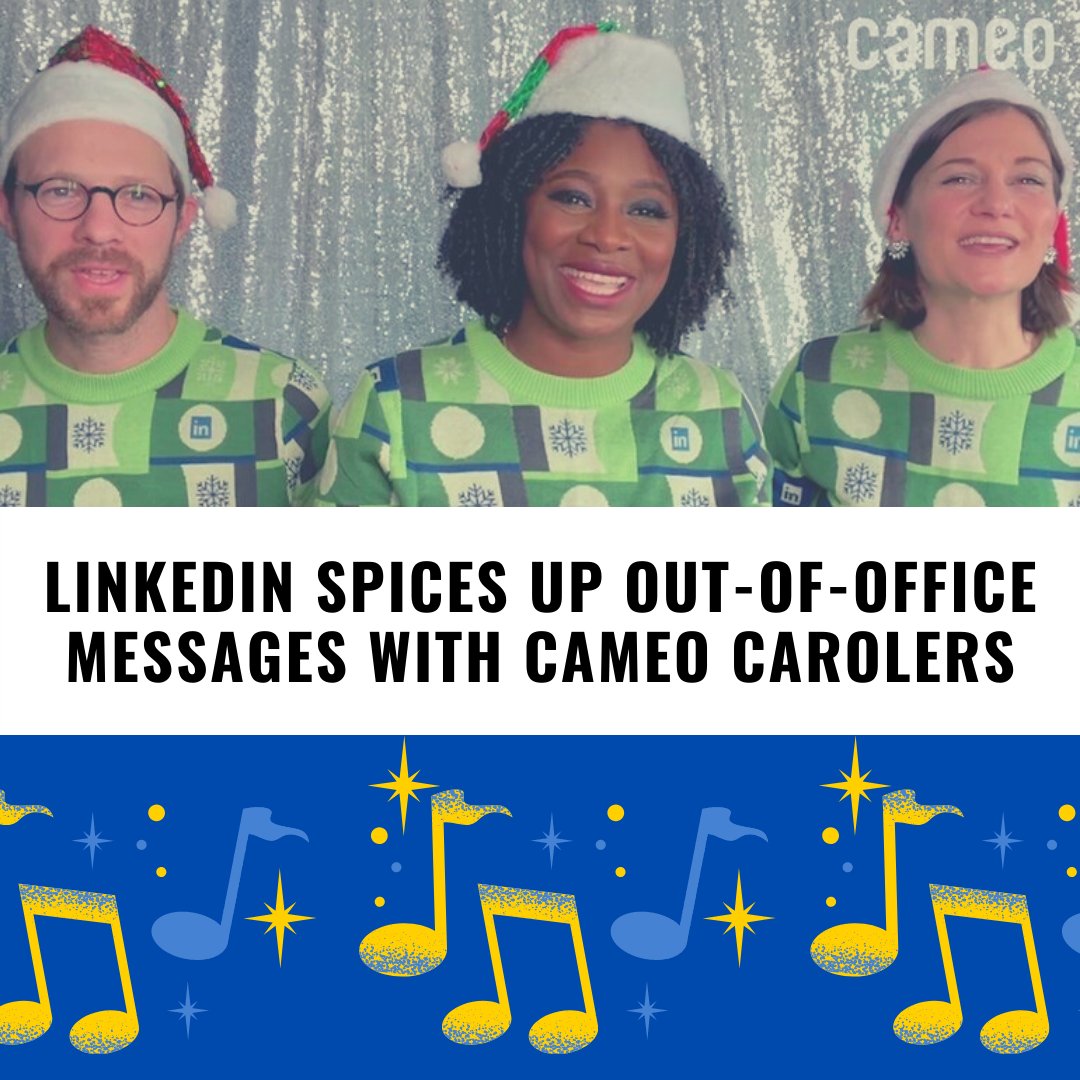 TriSparkMedia's tweet photo. Fa la la la la la la LinkedIn! The social network for professionals partnered with Cameo to deliver custom carols for LinkedIn members who detailed how they spent their time during the holidays. 🎵
•
•
•
LinkedIn #Cameo #ChristmasCarols #Creativecampaigns #FtLauderdale #Miami https://t.co/epgJTe54NQ
