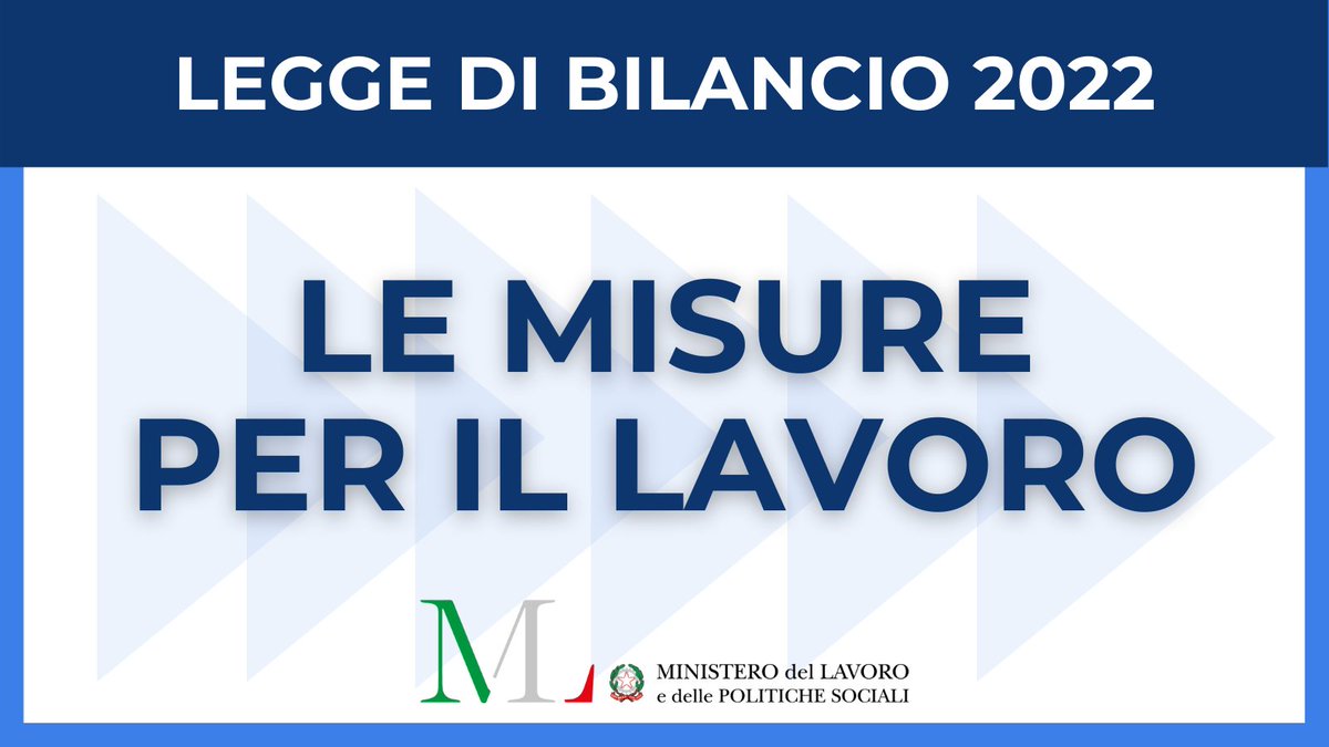 MinLavoro's tweet photo. Approvata la #LeggediBilancio 2022 che include rilevanti misure per il #lavoro e le #politichesociali.
▶️Info e slide su🔎https://t.co/Ft7H19W4t9

@AndreaOrlandosp https://t.co/UViAdBV9vv