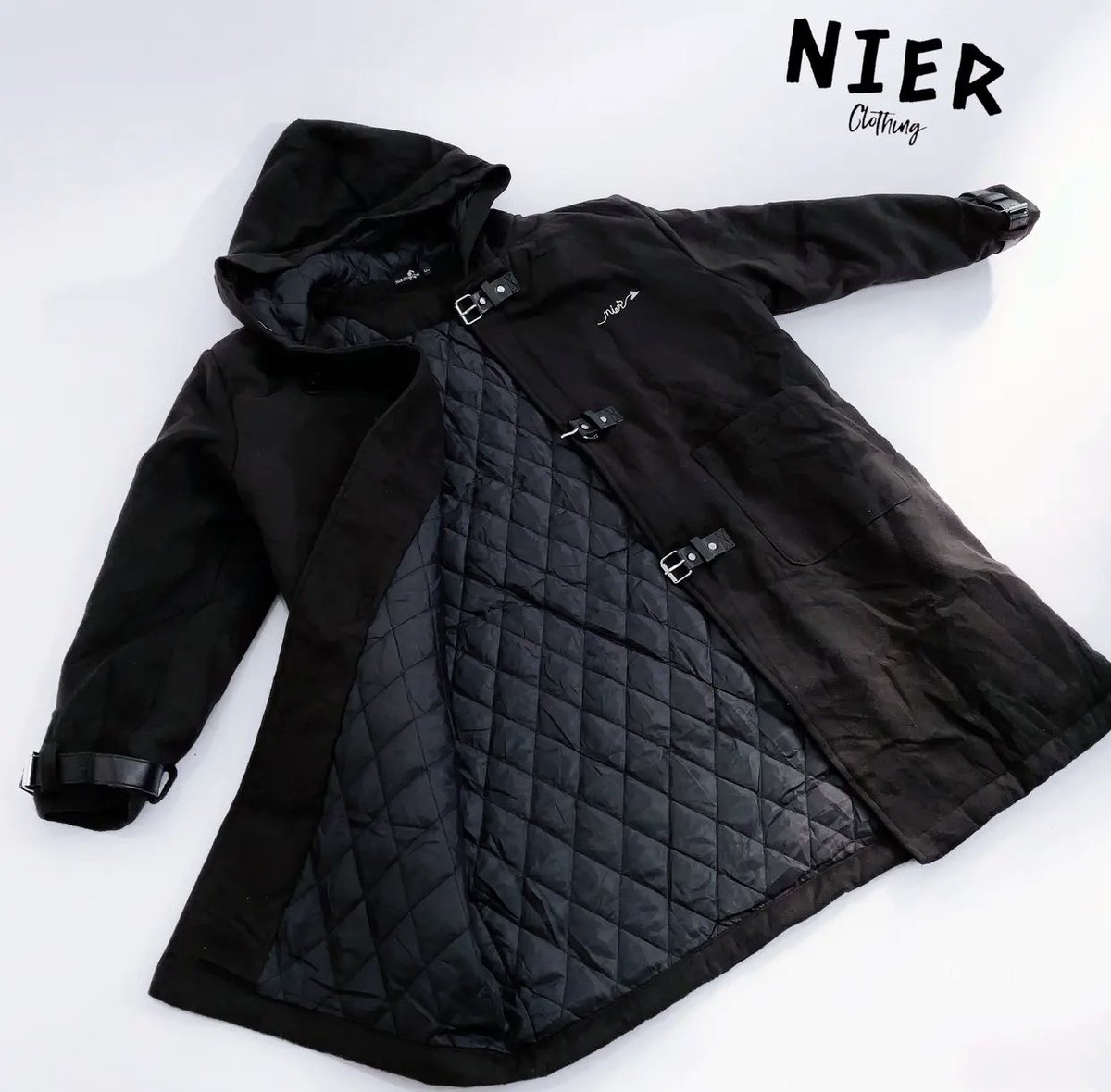 ?新作案内? 【中綿入りキルティング防寒BLACK COAT】 冬にピッタリな 