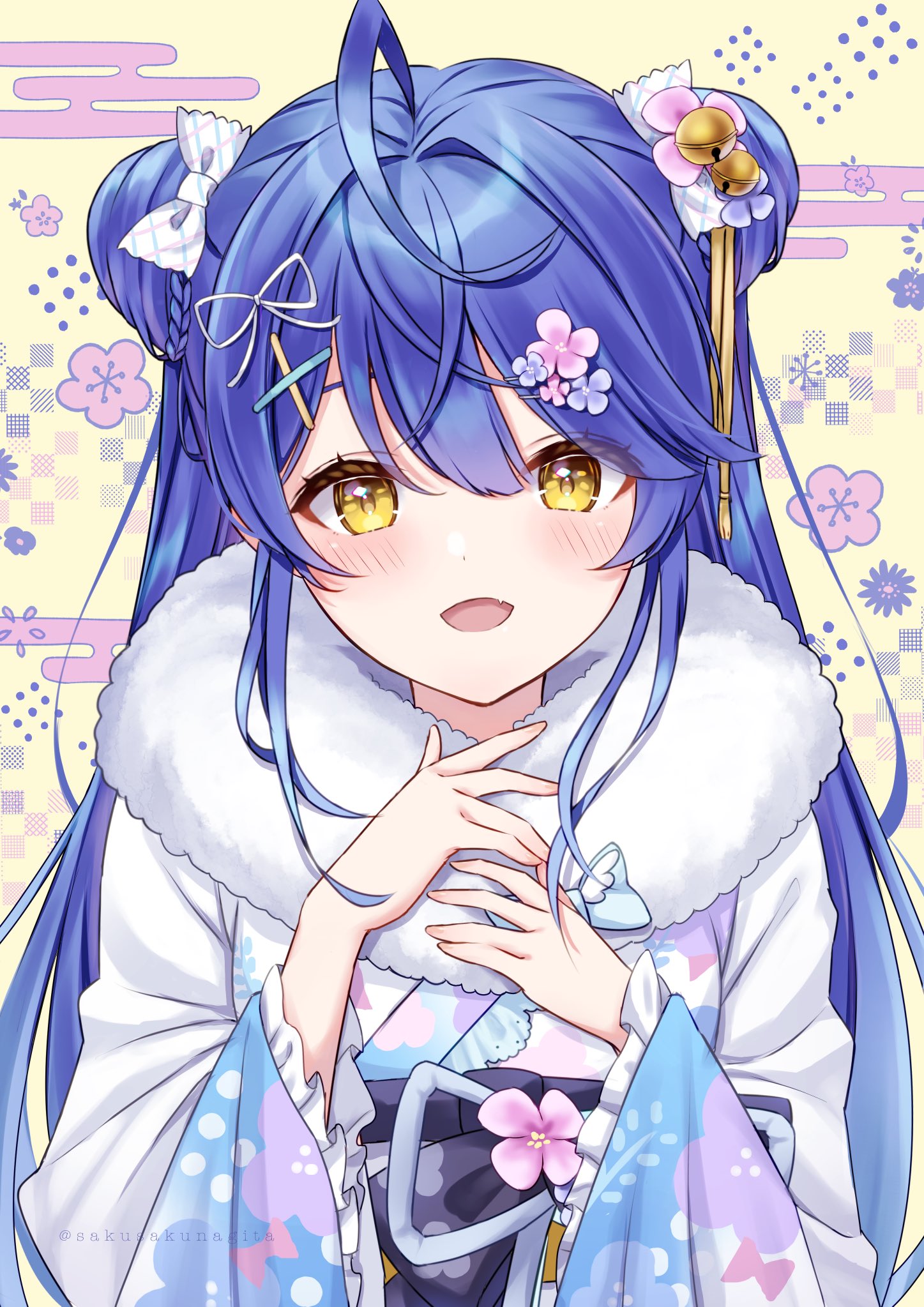 さくなぎた 着物あまみゃ可愛い 天宮こころ 絵こころ 年の瀬に渾身のイラスト晒すのでフォローしてください T Co 6ygof00bih Twitter