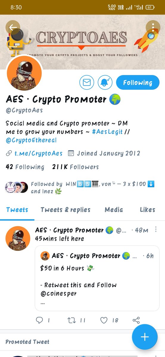 Dpkuday's tweet photo. @GiveAwayHost @CryptoAes Done https://t.co/S3o1TixhuB