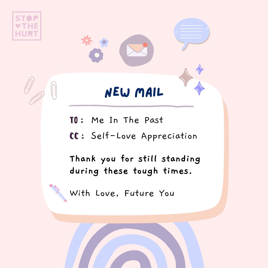 StoptheHurtHCWC's tweet photo. Take time to give yourself the same kindness and care you would give to a good friend.  

#SelfCompassion #SelfLove #BetterDaysAhead #Growth #HealingJourney #StopTheHurt https://t.co/Ni26uHOjO6