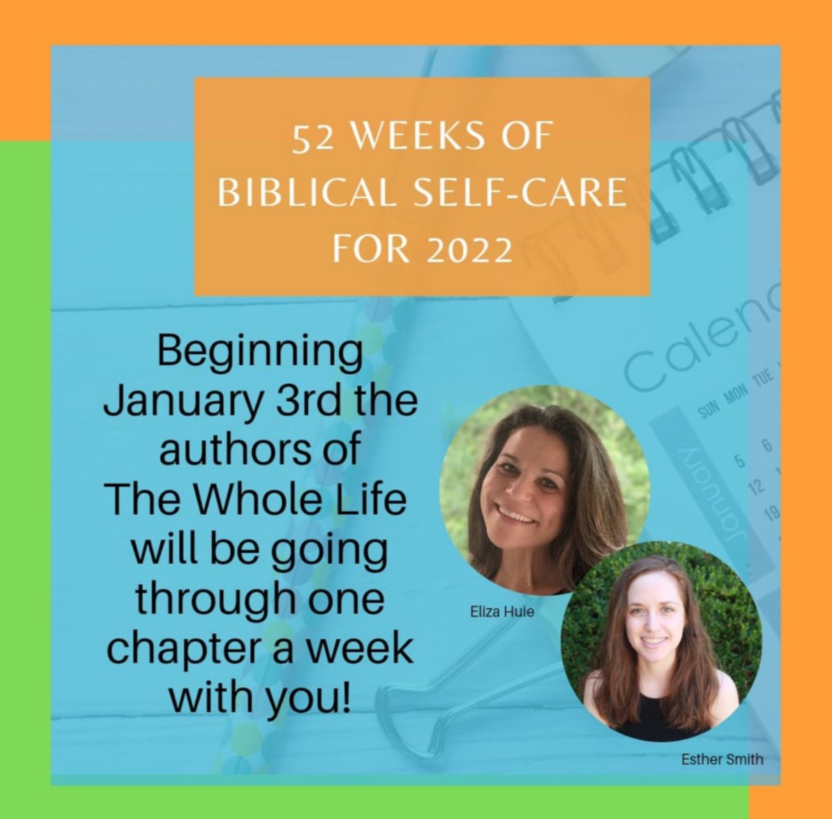 WholeLifeBook's tweet photo. Looking for a 2022 challenge? Want to pursue healthy change? Here's a New Year's resolution worth considering. Join us for 52 weeks of biblical self-care. Spend one day a week with us all year long as we focus on how to better steward all of life for the glory of God. https://t.co/hUTOwAwVff