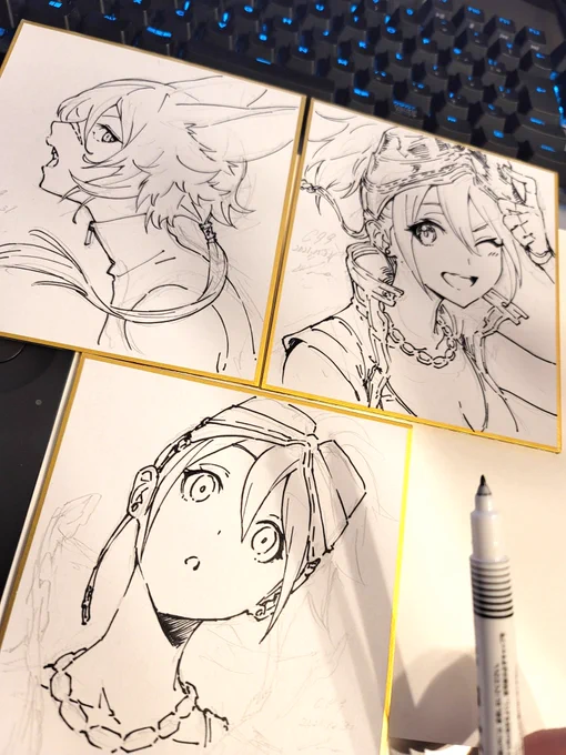 イベントに持っていく色紙はいつも手放したくなくなるお気に入りの出来になるのよな。。 