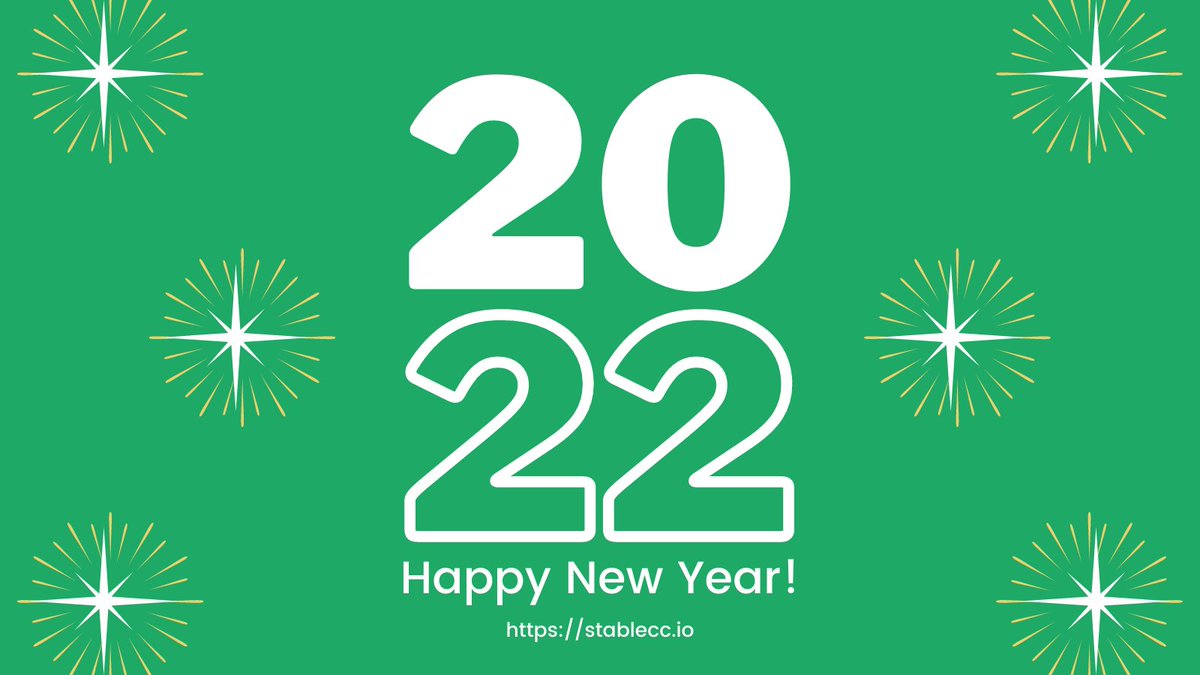 Stable_CC's tweet photo. StableCC is wishing #cryptocommunity a Happy New Year🎉

#Crypto will reach new ATH in 2⃣0⃣2⃣2⃣

To exchange your coins go to https://t.co/pRiIfrdbHy https://t.co/FOlHjuWcFs