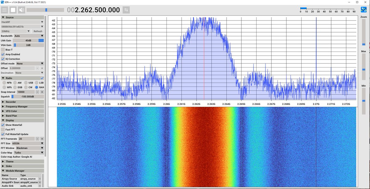@OK9UWU Nice!! This is what`s look like on a 3m dish. Tnx for the hint!! #SDRpp #GHZ_bands
