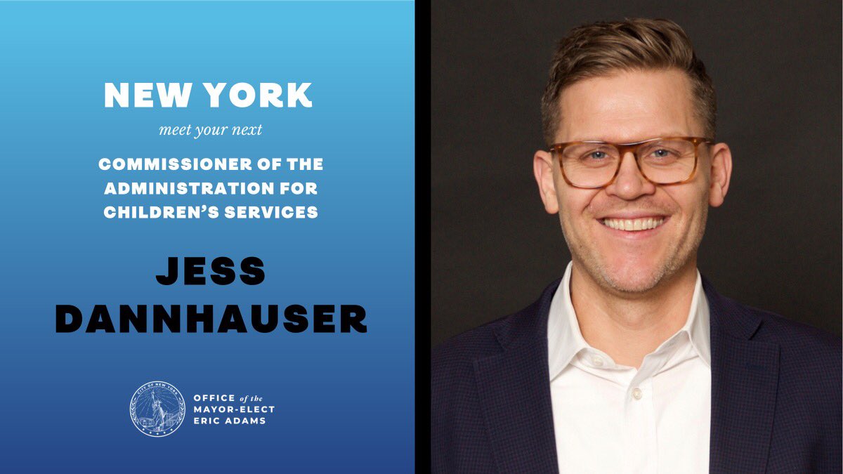 For too long, we have taken a downstream approach to children’s welfare, setting up too many kids — particularly in Black and Brown communities — for a lifetime of challenges. Under Jess Dannhauser’ leadership, @ACSNYC will take an upstream approach for young New Yorkers at risk.